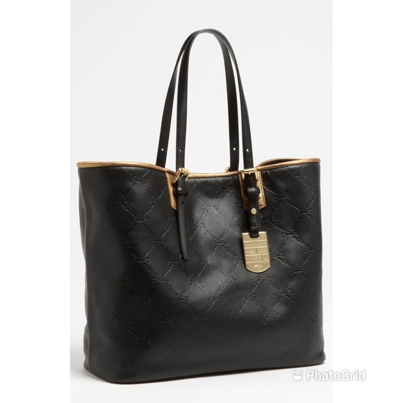 Longchamp Handbags - Longchamp LM Cuir Tote in Black leather with Gold